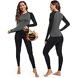 Leeboom Intimo Termico Donna Traspirante Biancheria Intima Termica Donna Elastica e Asciugatura Rapida Maglietta Termica Donn