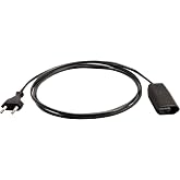 as - Schwabe Extension Cable 2 m - Type C Euro Connector - Extension Cable 230 V / 2.5 A - Protection against foreign bodies