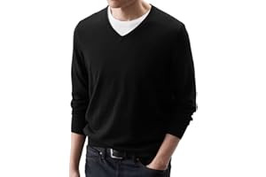 MATINEE S-4XL Mens Fine Knitted Luxury Supersoft Cashmere-Like Crew Neck/V Neck/Zip Neck Sweaters, Fine 12 Gauge Knit Structure