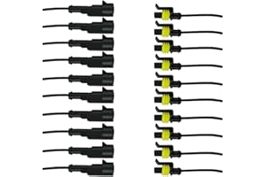 ESUPPORT E Support™ 10 PC 1 Pin vía coche automático enchufe conector eléctrico kit de toma de calibre AWG de alambre a prueba de agua