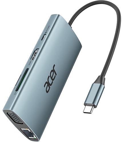 Adaptateur USB-C 4-en-1 YRRNAE - HDMI 4K, VGA, USB 3.0, PD - Compatible MacBook, IPad, PC