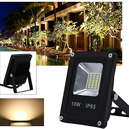 VINGO® 10W LED Fluter Warmweiß Außen Strahler Flutlicht Licht IP65 Leuchtmittel Industrie Fluter Security Light SMD - 4