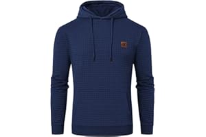 YuKaiChen Men's Pullover Hooded Sweatshirts Plaid Jacquard Long Sleeve Drawstring Hipster Casual Hoodies