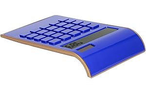 lyrlody Calculadora, 10 Dígitos Calculadora de Botones Grandes Calculadora Solar de Escritorio con Pantalla LCD Grande Botón Sensible para Negocios en Casa, Oficina(Azul)