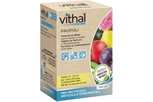 VITHAL Integratore Propoli Per Piante - Contro Funghi e Batteri, Potenzia le Difese delle Piante, Migliora Impollinazione e Fioritura, Azione Cicatrizzante, Consentito in Agricoltura Biologica, 250ml