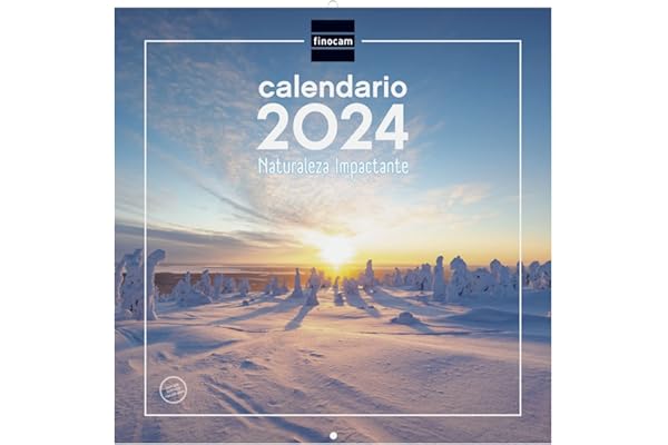 Finocam - Calendario 2024 Imágenes de Pared 30x30 para Escribir Enero 2024 - Diciembre 2024 (12 meses) Naturaleza Español