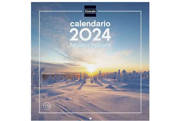 Finocam - Calendario 2024 Imágenes de Pared 30x30 para Escribir Enero 2024 - Diciembre 2024 (12 meses) Naturaleza Español