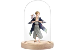 AKOLAFE Campana di Vetro Con Base In Legno 10x16cm Cupola Vetro Cloche en Verre Décorative Transparente avec Plateau en Bois per Bambole, Candele, Oggetti da Collezione