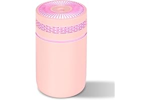 Humidifier for Bedroom LtYioe Mini Humidifier, Portable Air Humidifier for Baby Plants with RGB Changing Light, 2 Mist Modes & Auto Shut-Off, Easy to Use, Quiet for Indoor Office Car(Pink)