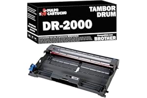 Pulpo Cartucho - Tambor DR2000 Negro Compatible con Brother Ref. DR-2000 - para DCP 7010, 7020, 7025 / HL 2020, 2030, 2032, 2035, 2037, 2040, 2050, 2070 / MFC 2500, 7220, 7225, 7240, 7290, 7420, 7820