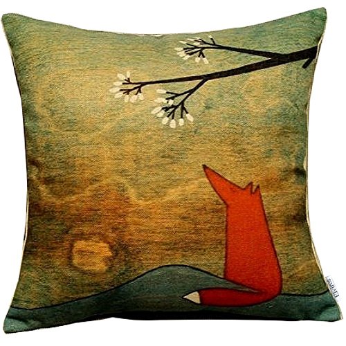 Elviros Dekorativ Baumwoll Leinen Mix Kissenbezug 45 x 45cm