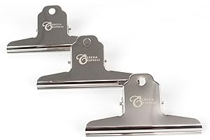 EDESIA ESPRESS - Verschlussklammer für Kaffeetüten - Stahl - 100 mm breit - 3 Stück