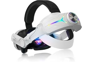 OKESYO Elite Strap Headstrap für Meta Quest 3 mit 8000mAh Akku, Zubehör für Oculus Meta Quest 3, Ersatz/RGB/Erweiterte Unterstützung/Einstellbar/PU-Material/Hohe Plastizität