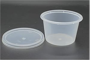 GSL 50 x Food Grade Baby Weaning Tubs Pots plus 50 Lids - 4oz 100ml - 100% BPA FREE