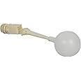 SHRUTI Water Cooler Adjustable ABS Ball Cock Float Valve 1/2" with 75mm PVC Round Ball White - BC 12,