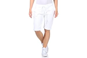 CLEO STYLE Kurze Damen Bermuda, leichte luftige Hose für den Sommer, kurzer Jogger für Freizeit und Strand 1212