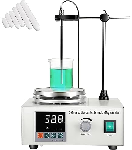 Hzexun Magnetrührer-Heizplatte – 0-1500 RPM, 350°C, Digital, Edelstahl, Für Labor & Chemie