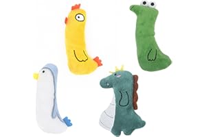 JINGSHUBO Gatto Menta giocattolo gatto 4 Peluche giocattolo gatto e erba interazione giocattolo gatto masticare giocattolo gatto