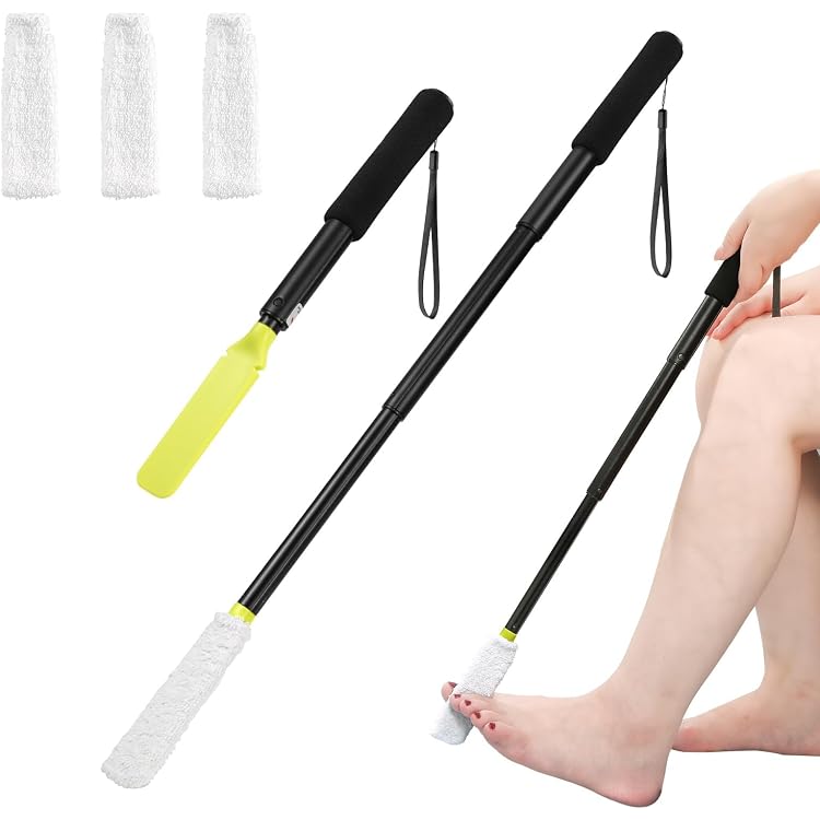 2 Stück Silikon Fußwaschbürste Mit Langem Stiel – Praktisch Für Senioren & Alle, Die Nicht Bücken Möchten