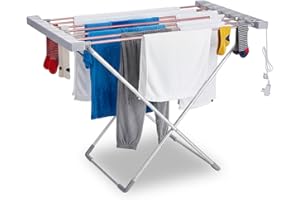 Wintem ClassiDry Stendino Elettrico 120W con 8 Barre Riscaldanti - Stendibiancheria Compatto e Pieghevole - Asciugatura Rapida ed Efficiente - Stendi Biancheria con Protezione IXPI