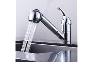 KRIDERISH Robinet Cuisine à 360 °, Avec 3 Types de Jet et Conduites D'eau Chaude et Froide, Mitigeur Cuisine Argenté Avec Bobine en Céramique pour Evier, Lavabo, Evier