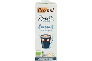Ecomil Barista Coconut Bio 1L | 100% Vegetal | Sin Lactosa | Sin Azúcares Añadidos | Sin Gluten | Sin Proteína Láctea | Sin Soja | Vegana | Bebida de Coco para Café y Barista