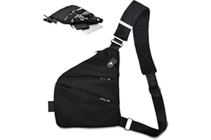 YAOZUP Bandolera, Cruzada al Hombro, Bolsa de viaje antirrobo, Bolsa de hombro antirrobo, Bolsa de pecho multibolsillos para hombres y mujeres