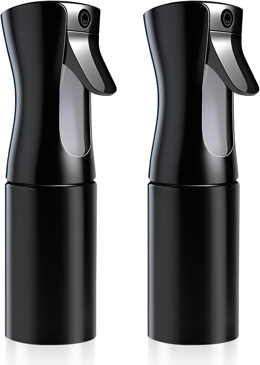 LBJFYHJN 2 botellas de spray para el cabello de 200 ml con niebla fina continua para plantas, limpieza, alcohol, etc. (negro)
