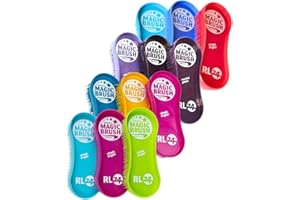 ‎RL24 RL24 - Bürstenset (3-teilig) MagicBrush | Hufkratzer für Pferde | für hartnäckigen Schmutz | Pferdebürste für Fellwechsel | reinigt den Hufstrahl | Pferde Zubehör | Edition Wildberry recycled