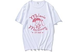 XIAKILA Maglietta A Maniche Corte Melanie Martinez con Stampa di Cartoni Animati Felpa Casual in Cotone, Maglietta Girocollo alla Moda per Bambini Manica Corta Sportiva Casual Unisex