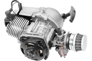 XIGNER 2 Stroke Engine Engine 49cc Motor Kit, Electric Starter, Quad Dirt Pit Bike for Mini Motorcycle, Mini Motocross Bike or Mini Quad Bike - Kit Optimal Performance and Driving Fun