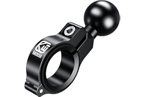 BRCOVAN Base per Morsetto Manubrio in Lega di Alluminio con Sfera in TPU da 1'' per Binari Diametro 0,5'' / 0,87'' / 1'' / 1,26'' Compatibile con RAM Mounts Braccio a Doppia Sfera
