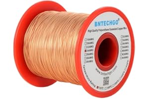 BNTECHGO 24 AWG Magnet Wire - Enameled Copper Wire - Enameled Magnet Winding Wire - 1.0 lb - 0.0197" Diameter 1 Spool Coil Natural Temperature Rating 155℃ Widely Used for Transformers Inductors