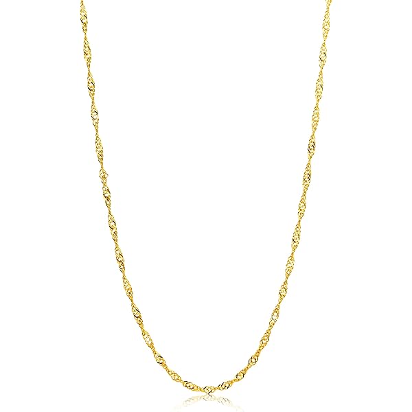 CATENA IN ORO BIANCO 14 K E DIAMANTEa Maglia Sottile Con Pendente In - Foto 9