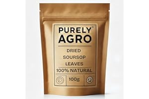 DELTA GLOBAL TRADING LIMITED Purelyagro Jamaican Organic Dried Soursop Leaves, Premium Grade Guanabana 100g Fresh Harvest No Pesticides