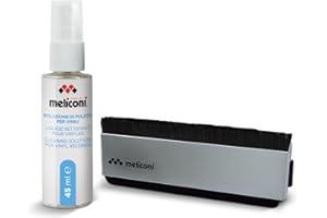 Meliconi Vinyl Kit Di Pulizia Professionale Per Tutti I Tipi Di Dischi, Argento