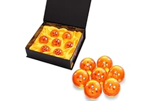 MAACALDER 7 Piezas Bolas Dragon Ball, Bolas de Dragón 1 a 7 Estrellas con Caja de Regalo, Regalo de Año Nuevo para Coleccionar o Regalar para Niños,Coleccionables para Dragonball Z Regalo - Diámetro 4,3CM
