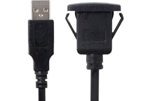 JSER Cavo di prolunga USB 2.0 per cruscotto auto, impermeabile, 1 m