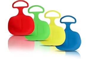 SUAFLNY 4 Stück Schneeschlittenbrett, Schlitten für Kinder, Schlittenfahren Kinder für Kinder zum Porutschen & Schlittenfahren (E)