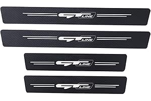 EAGLEG Carbon Fiber Car Door Sill Protection for KI-A CEED GT GTline Xline Stonic PICANTO Sportage RIO Soul, Car Welcome Door Door Sill Protection Sticker Decorative Styling Accessories, GTline