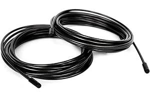 BRANK SPORTS® Pack de 2 Câbles en acier de rechange adaptables toutes Cordes à sauter | Longueur 3m50 | 2 diamètres et 7 couleurs au choix | Fixations remplacement incluses | Idéal confirmés aux double under