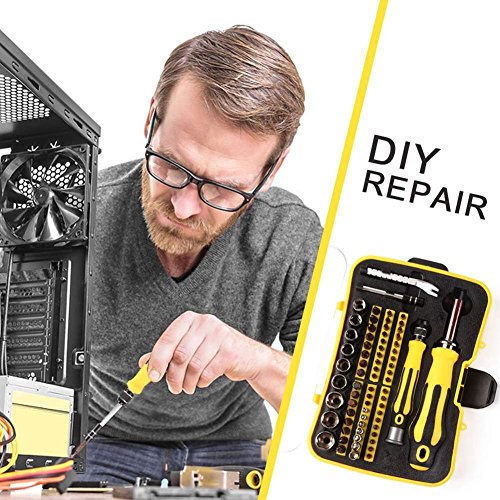 70 in 1 Präzisions-Magnetschraubendreher Werkzeug-Set, praktisch robust und flexibel, Haushalt Reparatur Werkzeug-Kit für verschiedene elektrische Geräte - 2