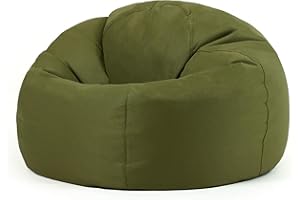 Bean Bag Bazaar Kingston Gaming Beanbag, Khaki Green, Water Resistant Fabric, Large Bean Bag for Indoor and Outdoor Use with Filling Included, Floor Chair, Gaming, Bedroom, Living Room, Garden