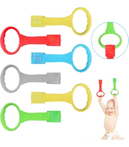 Barre de Traction pour Bébé, Anneaux de Traction pour Bébé de Différentes Couleurs 4 Pièces 77g