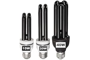 MASUNN E27 15/20/40W Negro UV esterilizadores Bombilla lámpara germicida Violeta Etapa Performances AC110-127V-40w