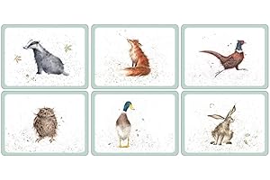 Portmeirion Home & Gifts Pimpernel Wrendale Designs Placemats, Set of 6, 30.5 x 23cm