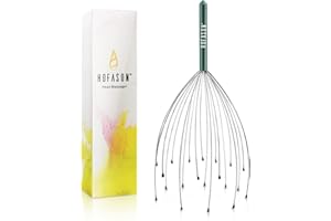HOFASON Head Massager Scalp Scratcher with 20 Fingers, Handheld Head Scratcher Tingler Massage for Deep Relaxation, Hair Stimulation and Body Stress Relax (Jade Green)