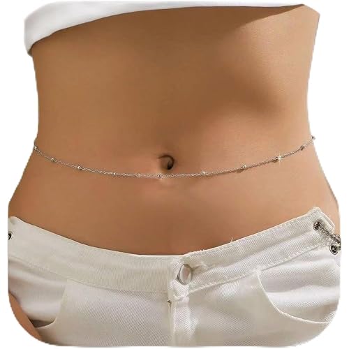 VAMA FASHIONS 18K Plated Anti Tarnish Waterproof Adjustable Waist Hip Body Belly Chain Belt Combo Beach Jewelry Saree Kamarbandh Chain for Women & Girls