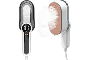 CUTEFACILY Clothes Steamer, Handheld Steamer for Clothes 2-in-1 Steam Iron 10S Fast Heat-up 180° Rotatable Foldable Handle Portable Travel Iron,Fast Wrinkle Removal for Home and Travel Use 2000w