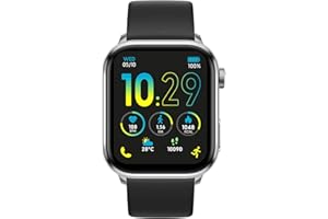 ICE-WATCH - Ice smart 3.0 Silver Black 1.78 AMOLED GPS - Rechteckige, Silberne, gemischte Connected Watch mit Silikonarmband - 024301 (1.78 Zoll)